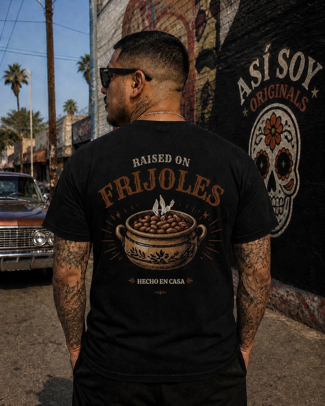Raised on Frijoles Tee – Black