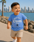 Snack First. Chaos Later. Toddler Tee